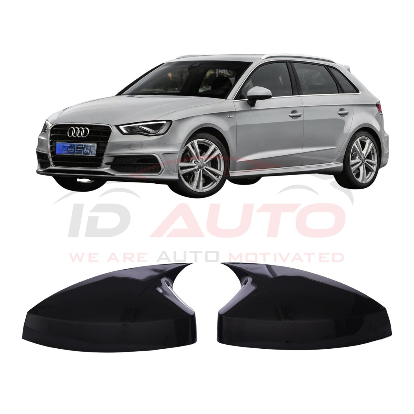 Капаци за огледала Batman Style – Audi A3 8V (2012–2020) - черни
