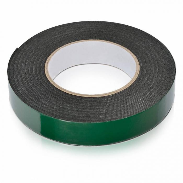 Двойнолепящо черно тиксо - 20мм х 5м