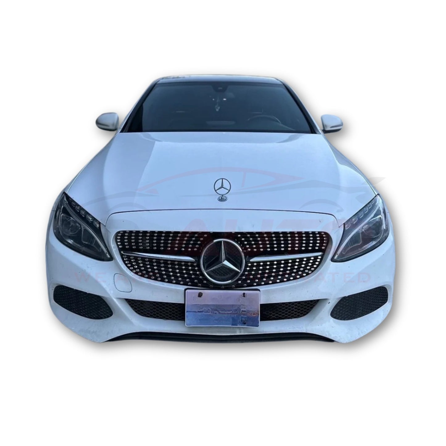 Диамантена решетка хром/черна за Mercedes C-Class W205 (2014–2020) – седан, комби, купе
