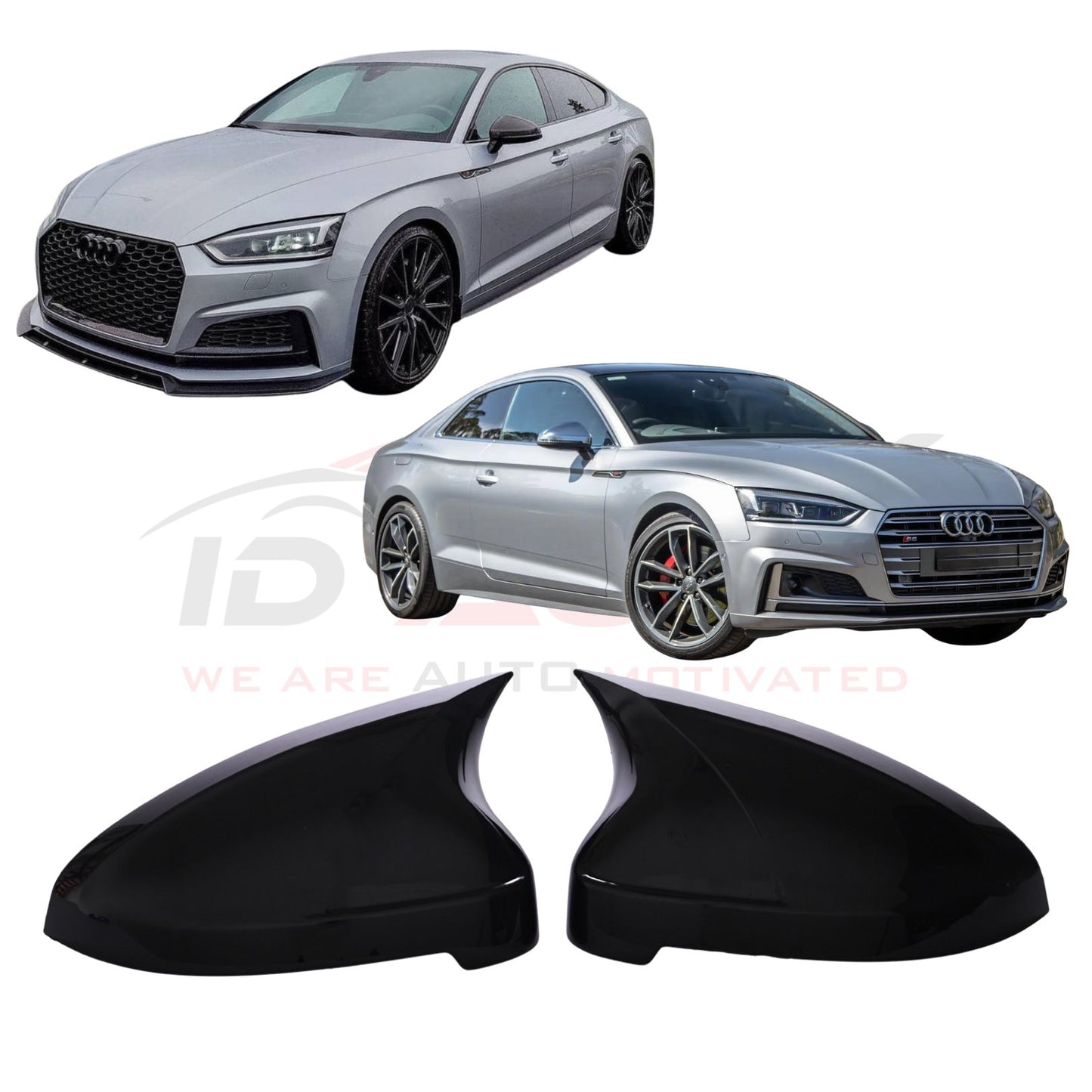 Капаци за огледала Batman Style – Audi A5 B9 (2016–2023) - черно