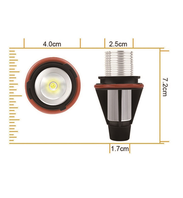 LED крушки Angel Eyes 12V/24V бяла светлина за BMW – Canbus, без грешки