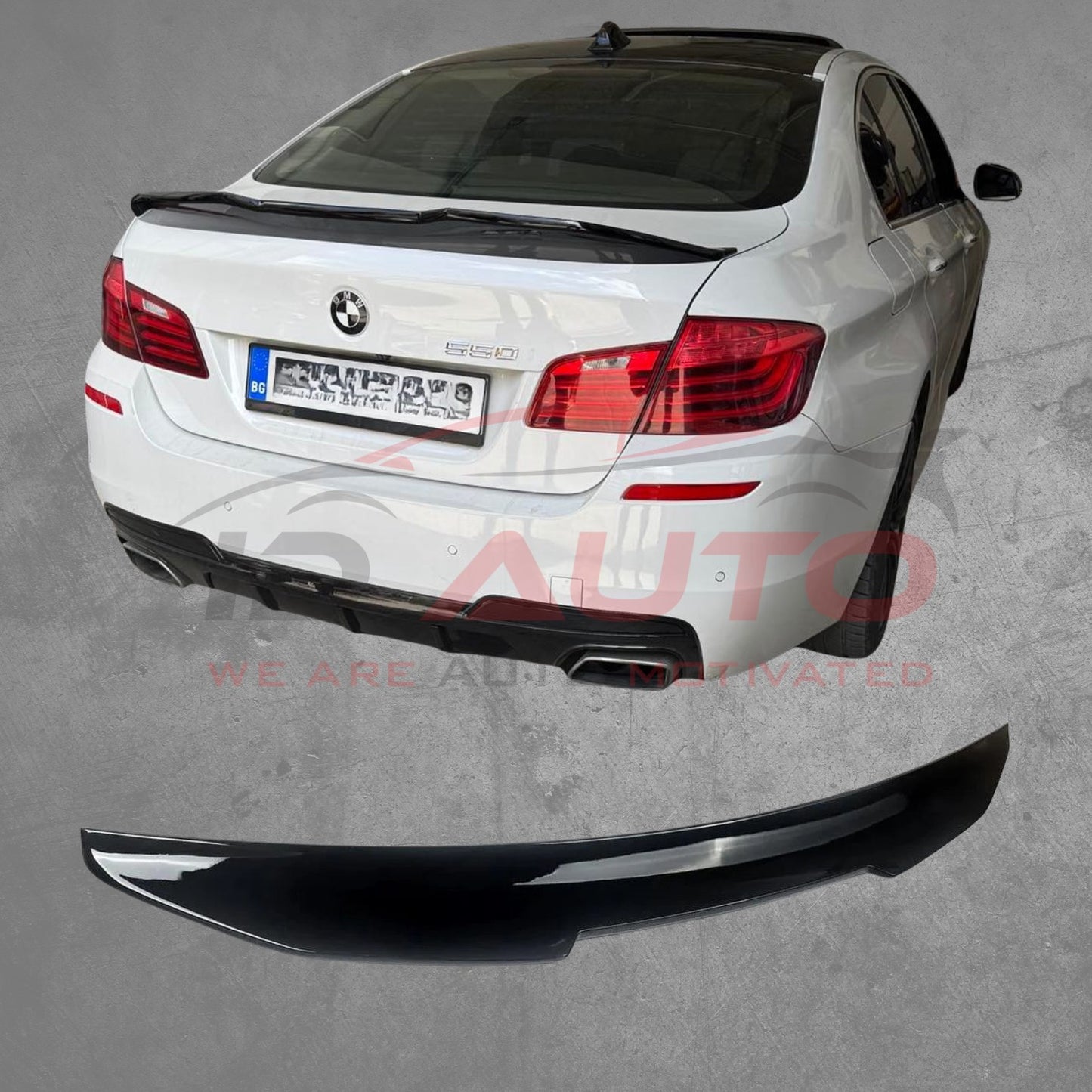 Спойлер PSM за багажник – BMW 5 Series F10 (2010–2016), черен гланц