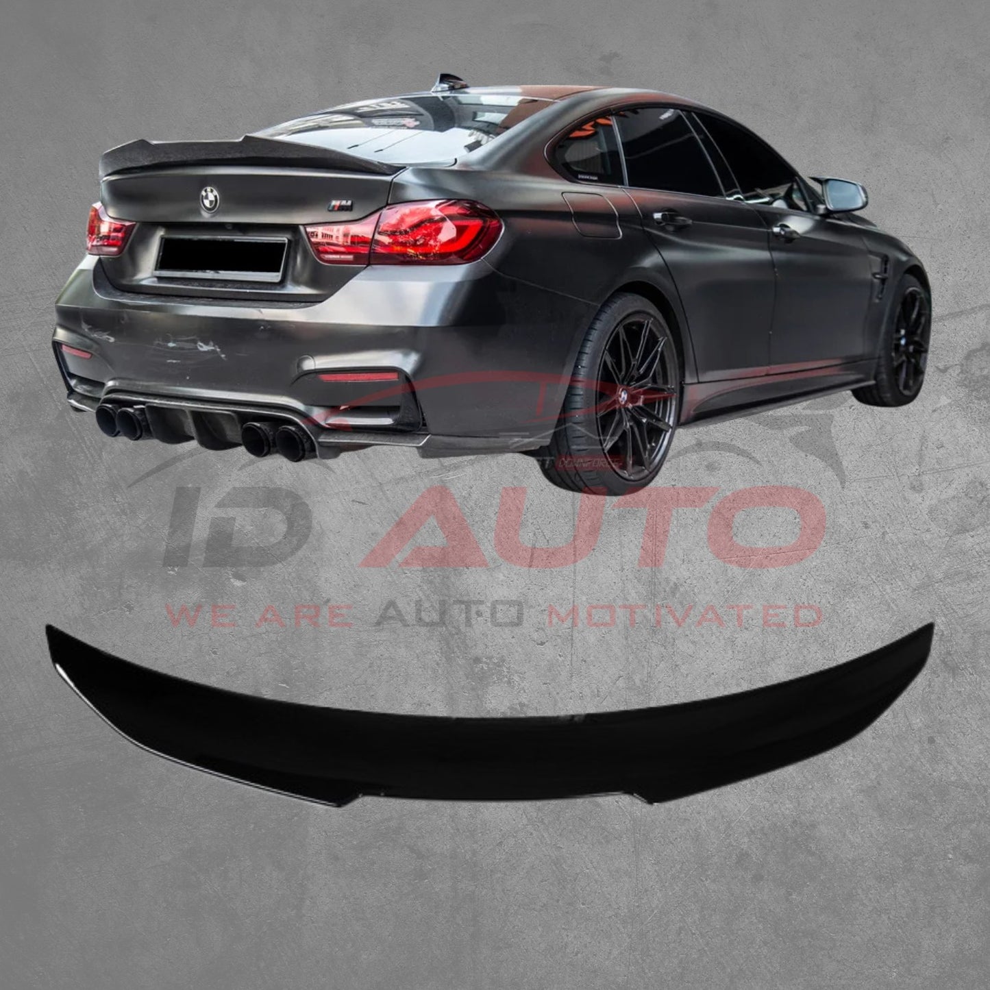 Спойлер за багажник (лип) PSM – BMW 4 Series F36 (2014–2020), черен гланц