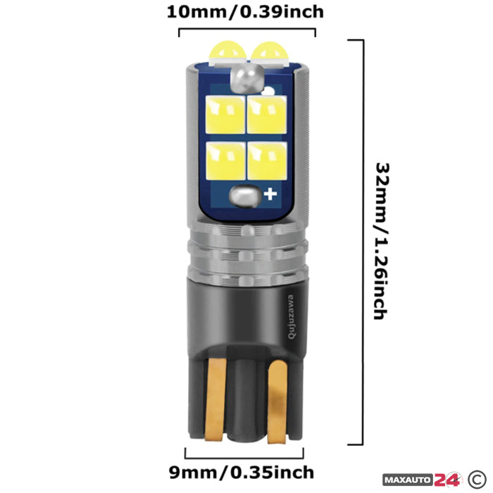 Диодни крушки 3032 10SMD - 12/24V 2бр/к-т