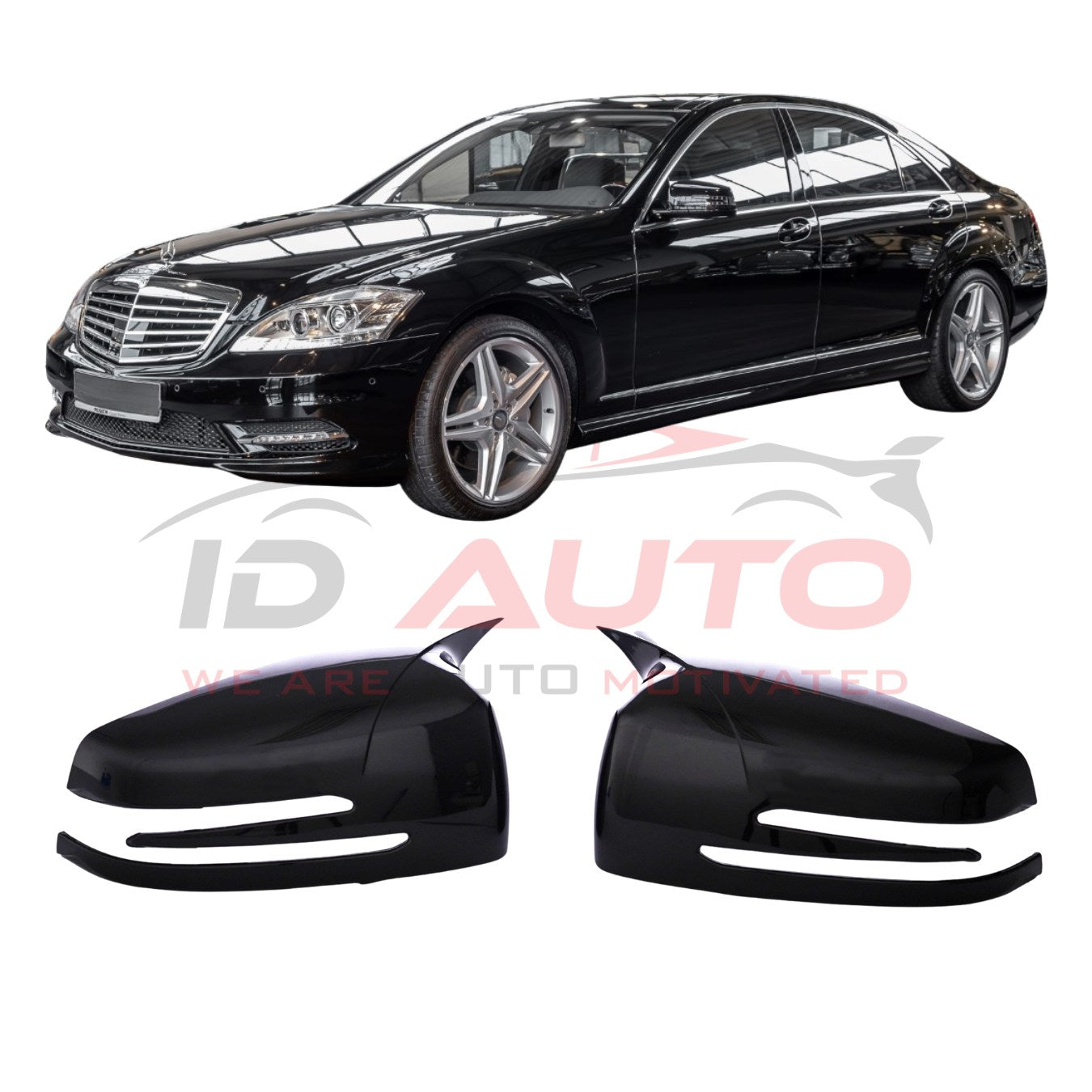 Капаци за огледала Batman Style – Mercedes S-Class W221 Facelift (2010–2013)