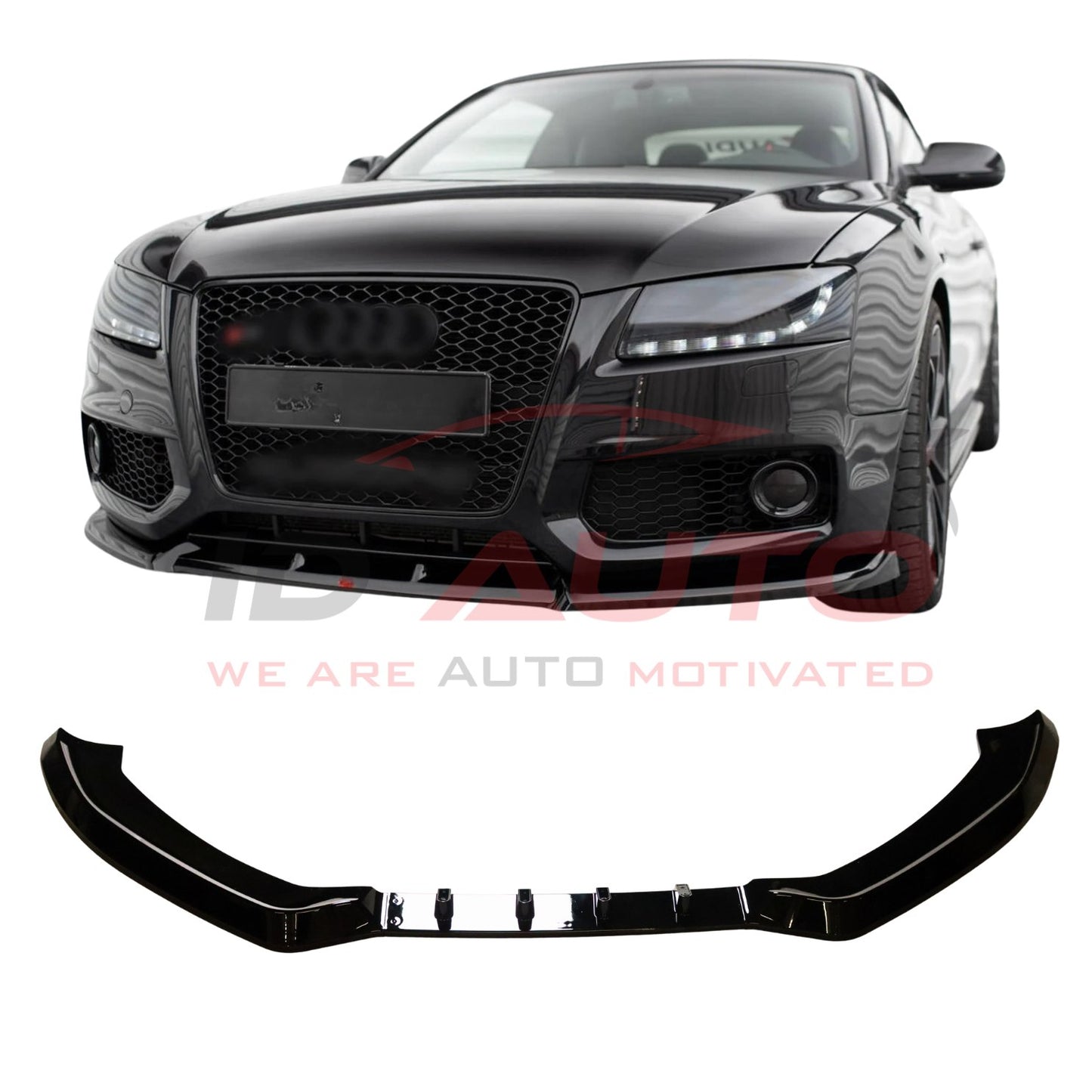 Преден лип спойлер за Audi A5 Sportback 8T8 (2009–2016) – тунинг, черен