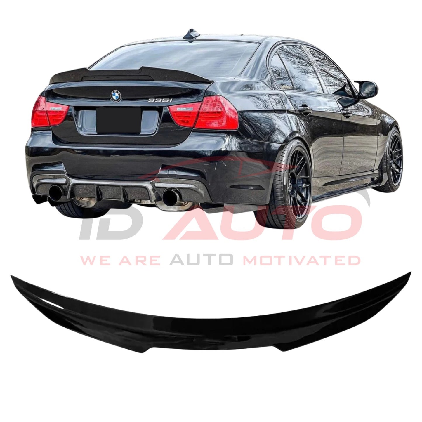Спойлер за багажник (лип) PSM – BMW 3 Series E90 (2005–2011), черен гланц