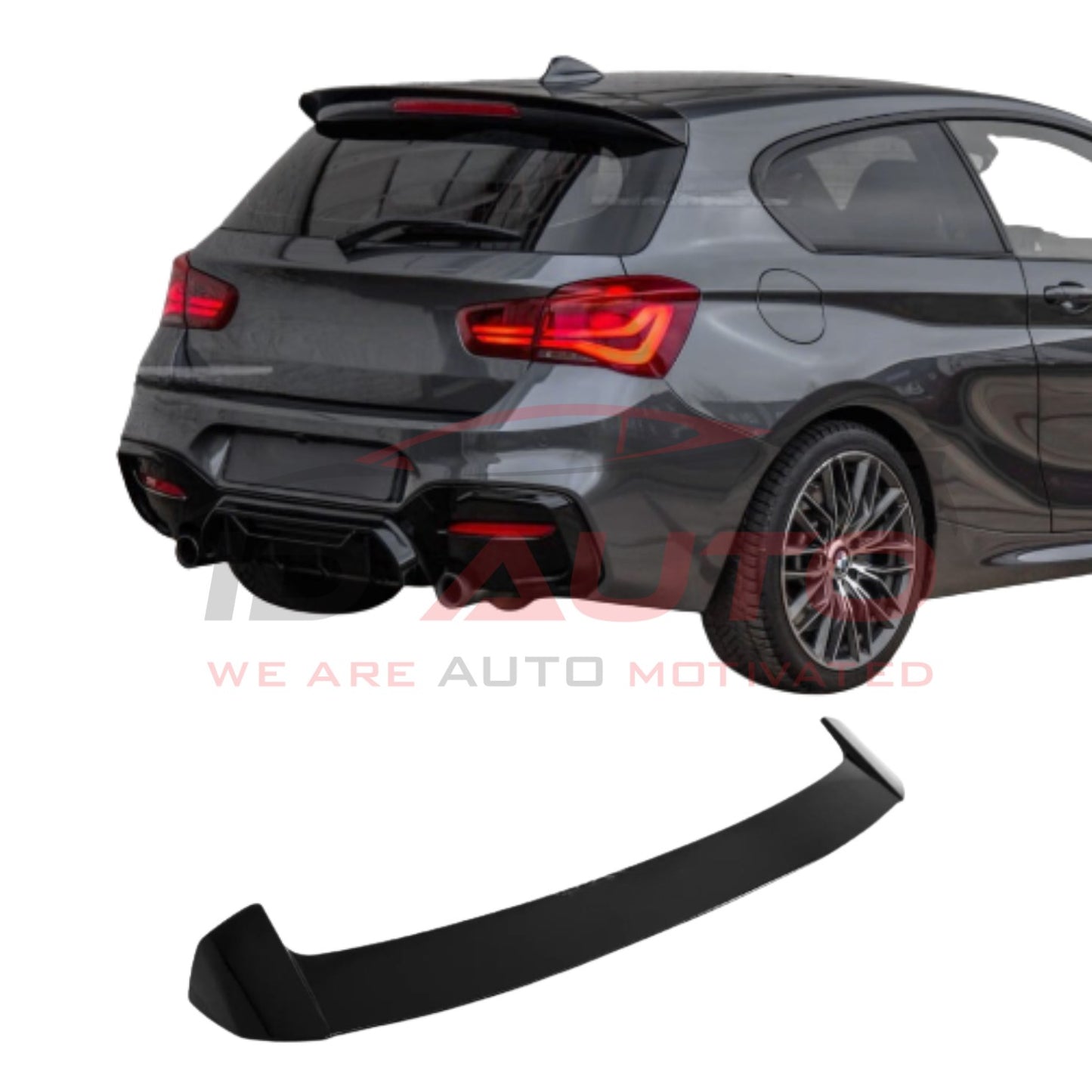 Спойлер за багажник (лип) – BMW 1 Series F20 (2011–2018), черен гланц