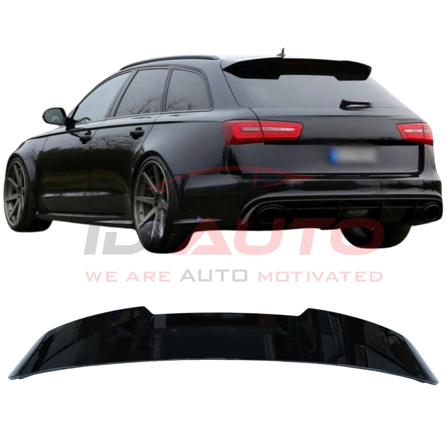 Тунинг лип спойлер за багажник – Audi A6 C7 (2011–2018), черен гланц