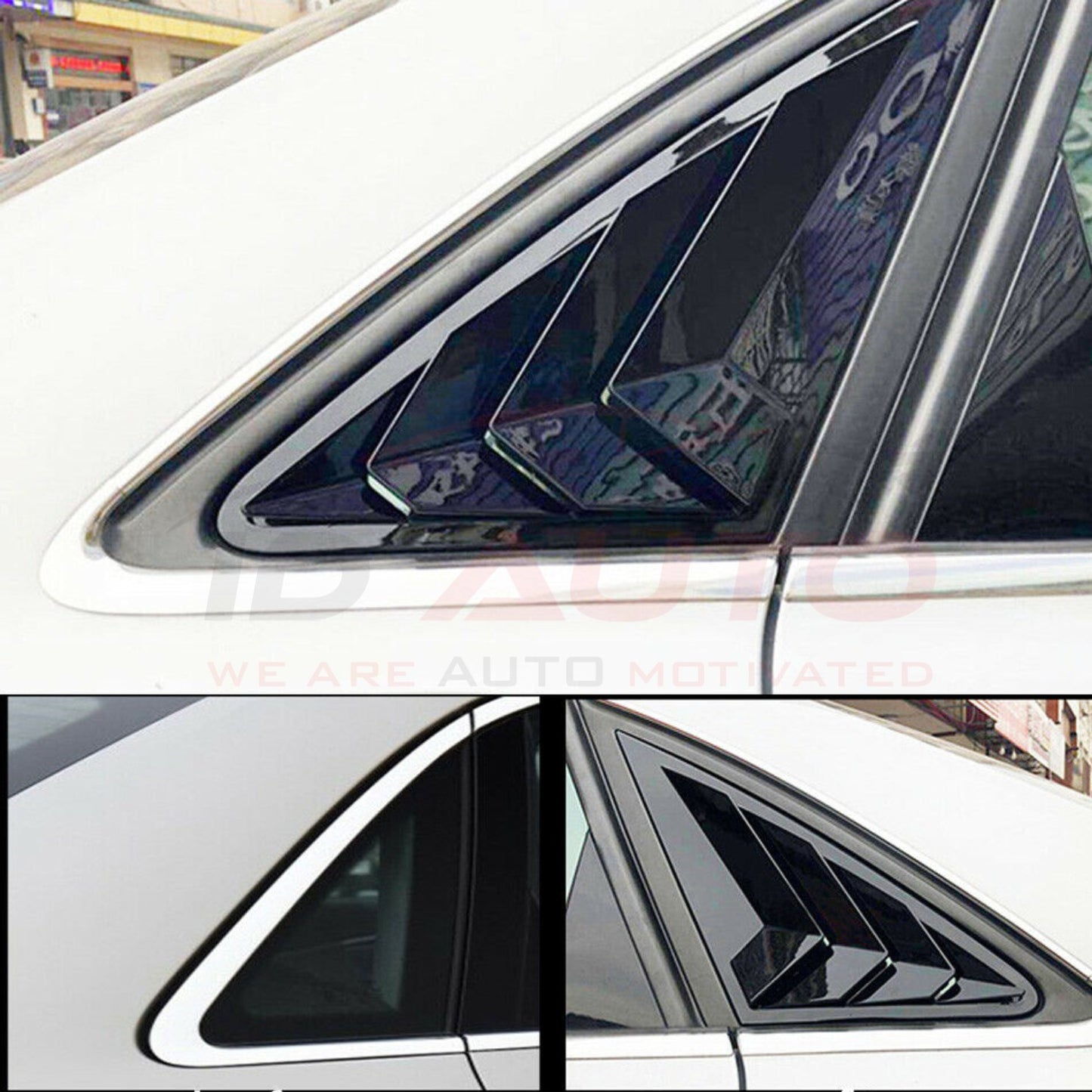 Тунинг добавки за задни странични стъкла – Audi A4 B8.5 (2008–2015), черен гланц