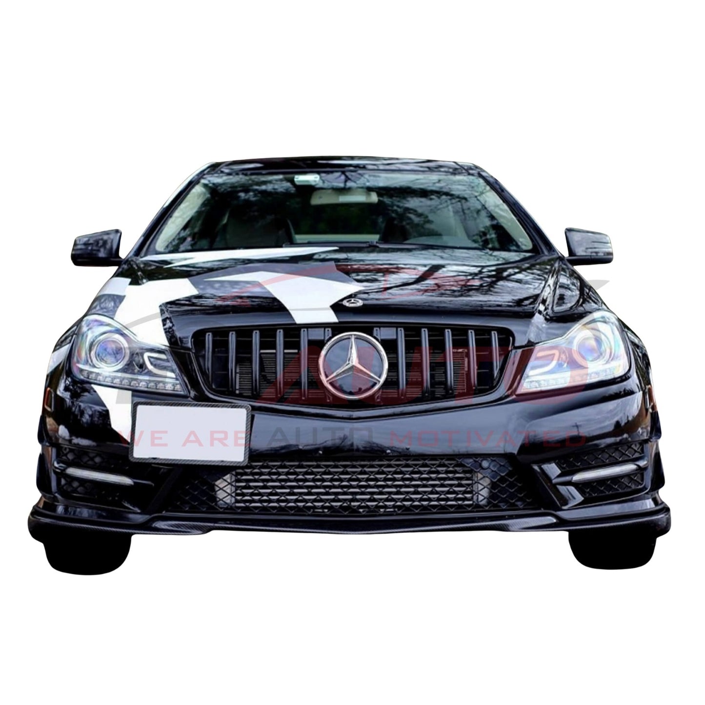 Тунинг решетка тип GTR за Mercedes C-Class W204 (2007–2014) – черен лак