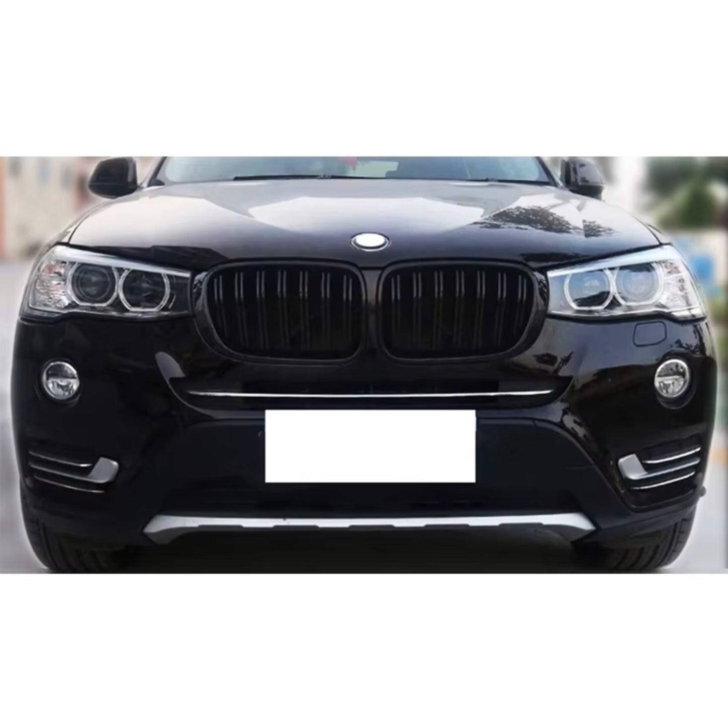 Двойни решетки (бъбреци) за BMW X3 F25 и X4 F26 (2010–2018) – черен лак