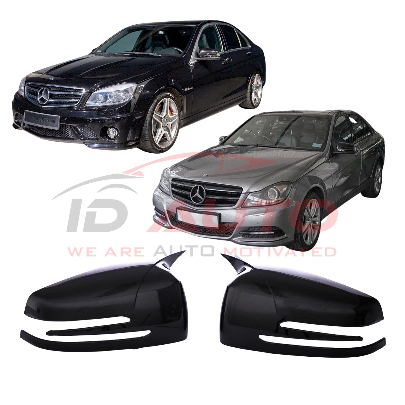 Капаци за огледала Batman Style – Mercedes C-Class W204 (2007–2014)
