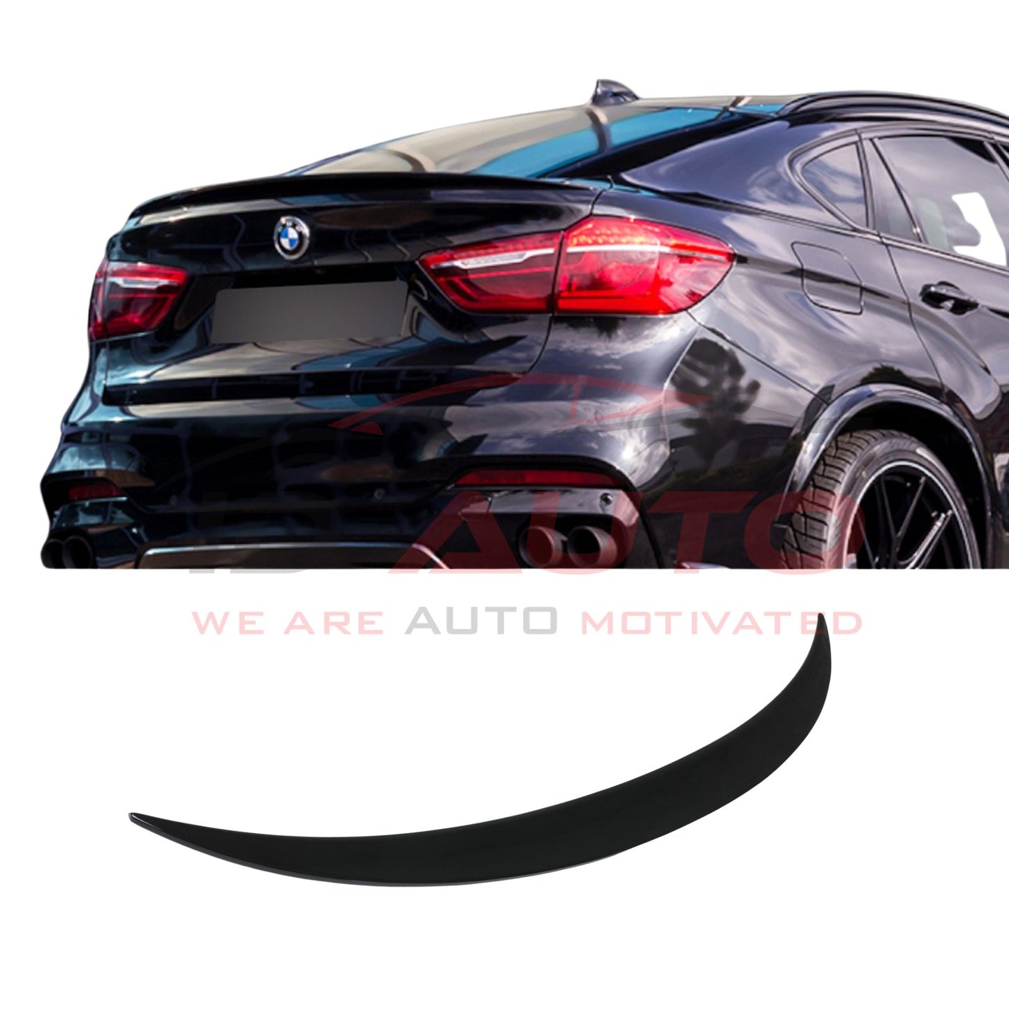 Спойлер лип за багажник – BMW X6 F16 (2014–2019), черен гланц