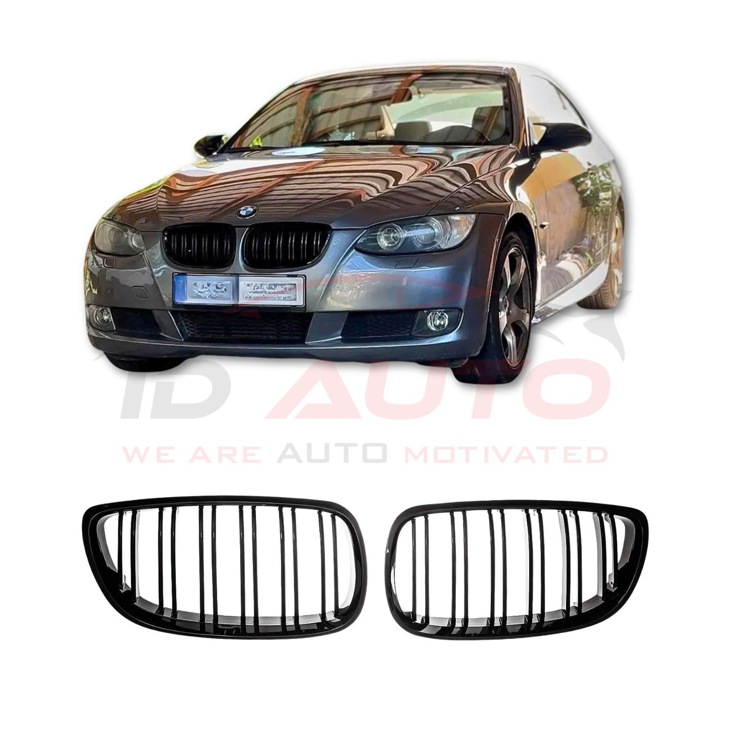 Бъбреци за BMW E92 / E93 (2006 - 2010) Двойни Черен Гланц