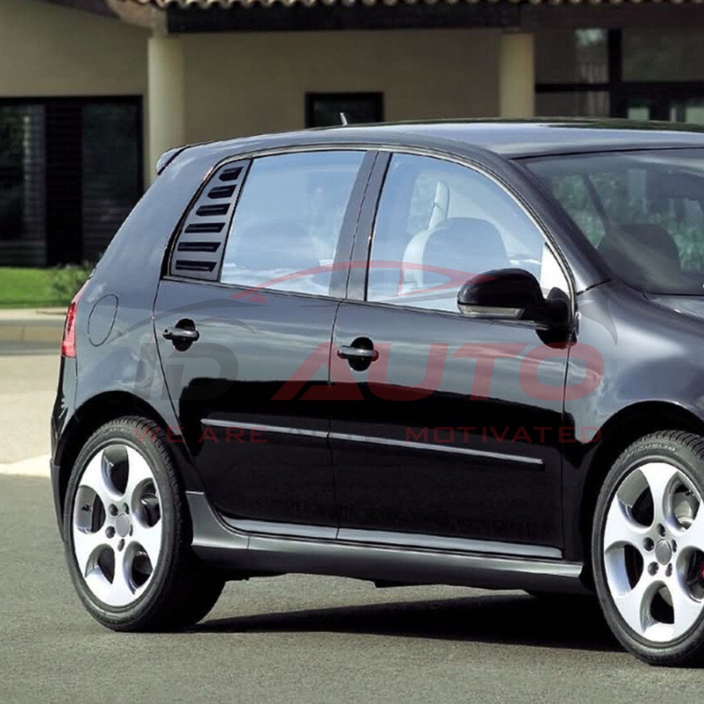 Тунинг добавки за задни странични стъкла – VW Golf 5 (2003–2009), черен гланц