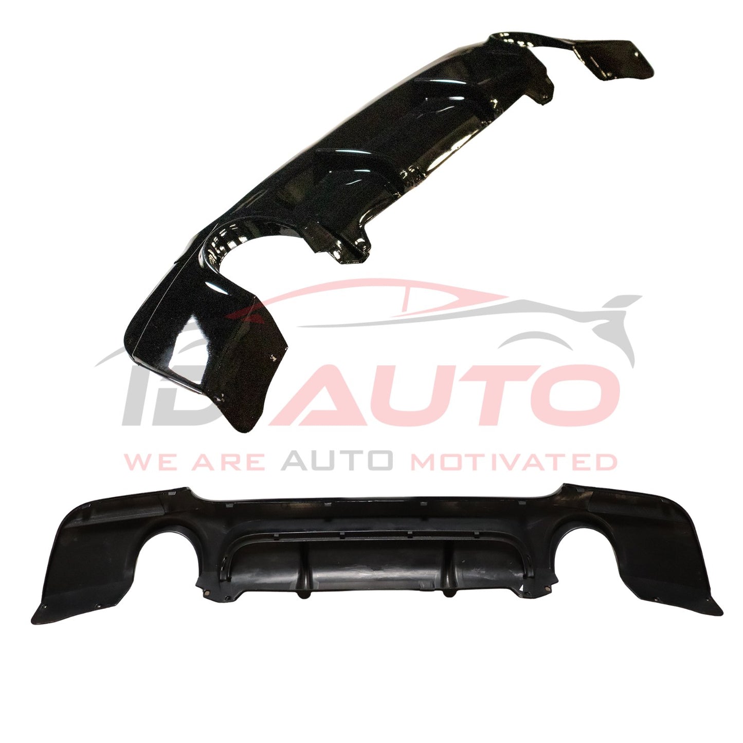Дифузьор за задна броня BMW E92 Coupe (2006–2013), Mtech двоен, черен