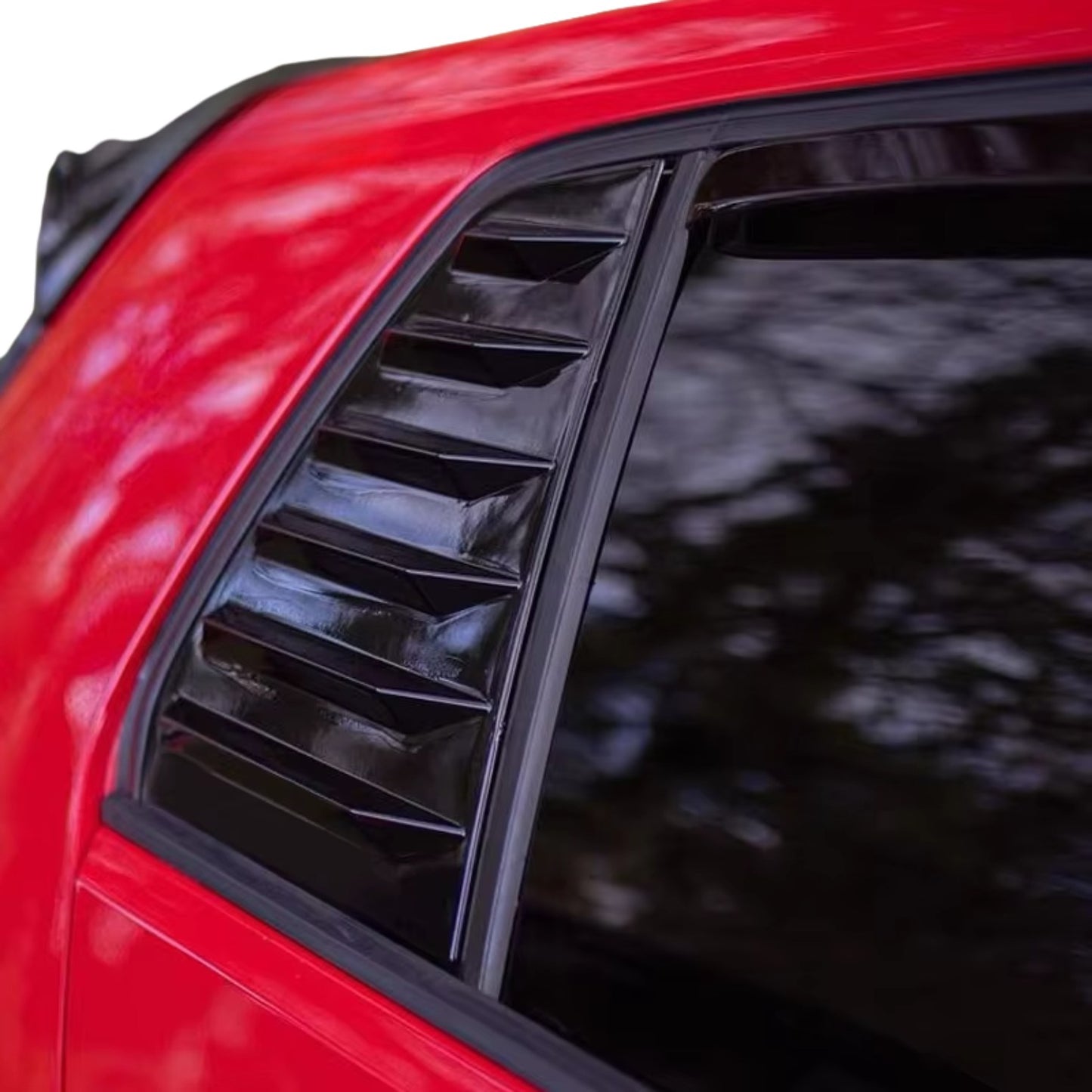 Тунинг добавки за задни странични стъкла – VW Golf 7 (2012–2019), черен гланц