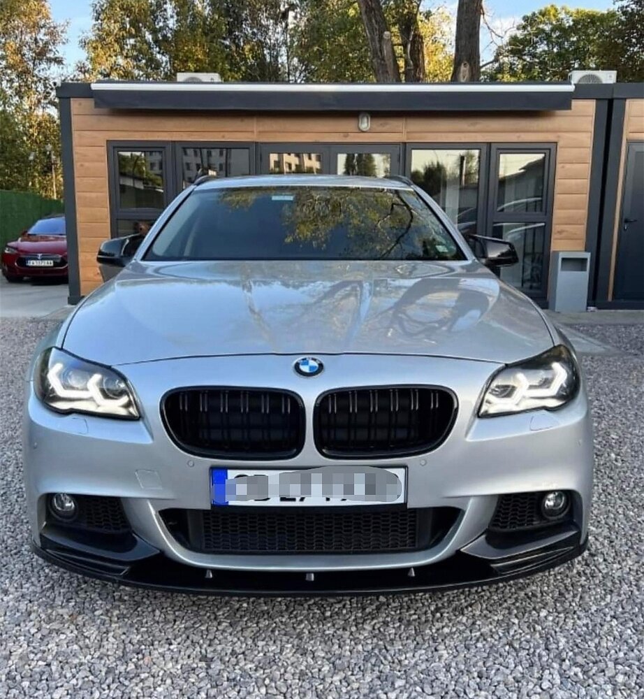 Преден Лип Спойлер за BMW F10 M-Tech (2010-2017) Черен Гланц