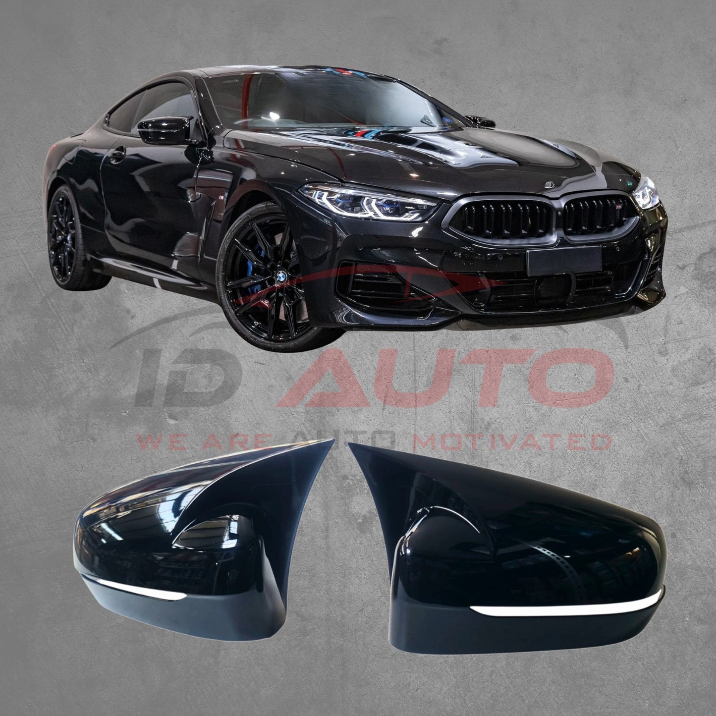 Капаци Batman Style за огледала - Bmw 8 series G15/G16 (2019+) - черни