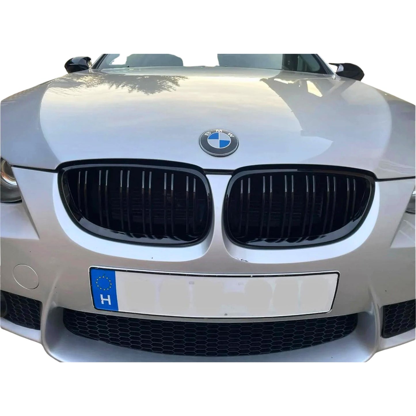 Тунинг двойни бъбреци за BMW 3 Series E92/E93 фейс (2009–2013) – черен гланц