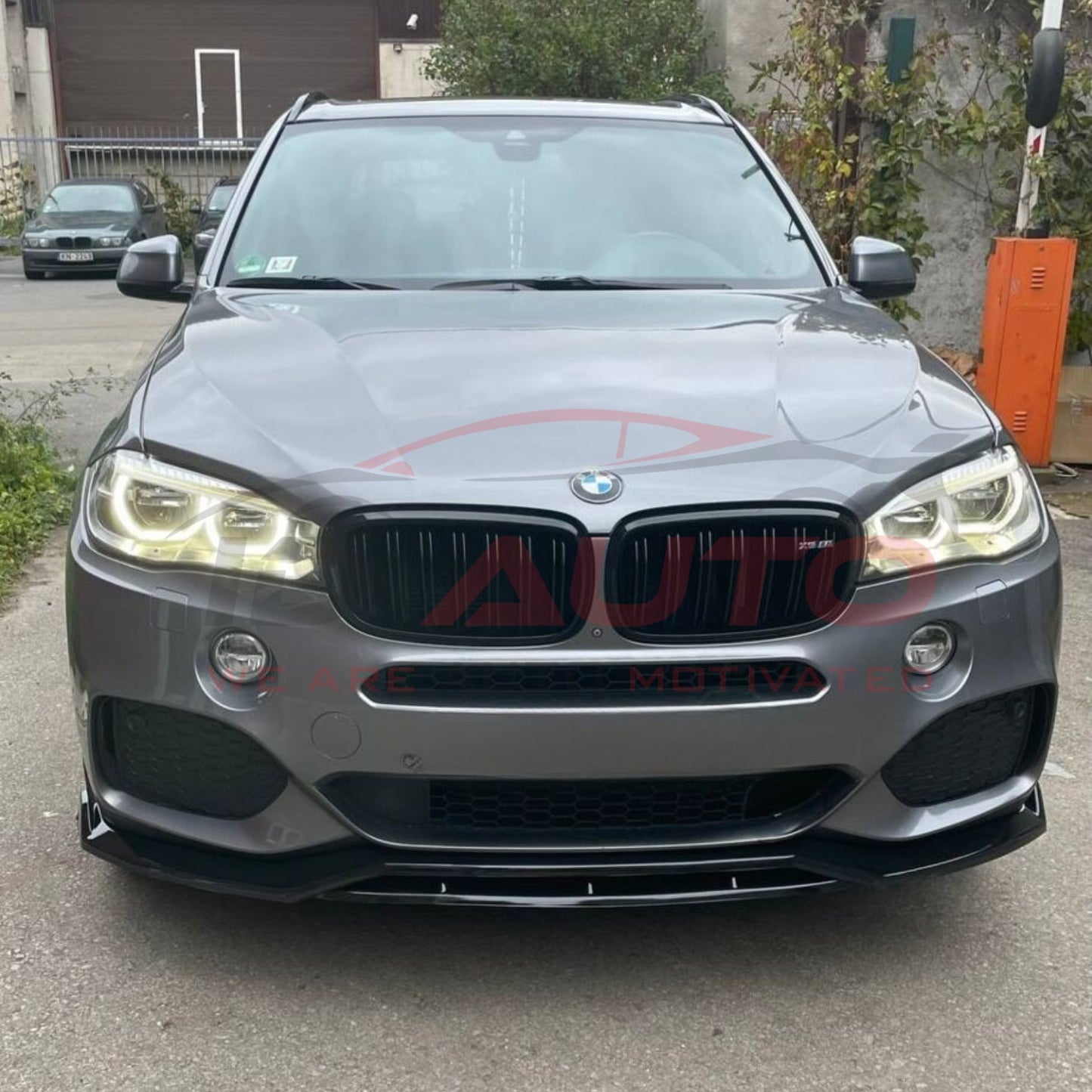 Тунинг преден лип спойлер – BMW X5 F15 (2013–2018), M броня, черен гланц
