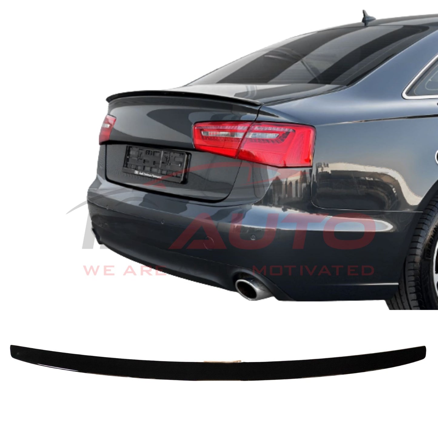 Спойлер лип за багажник – Audi A6 C7 Sedan (2011–2018), черен гланц