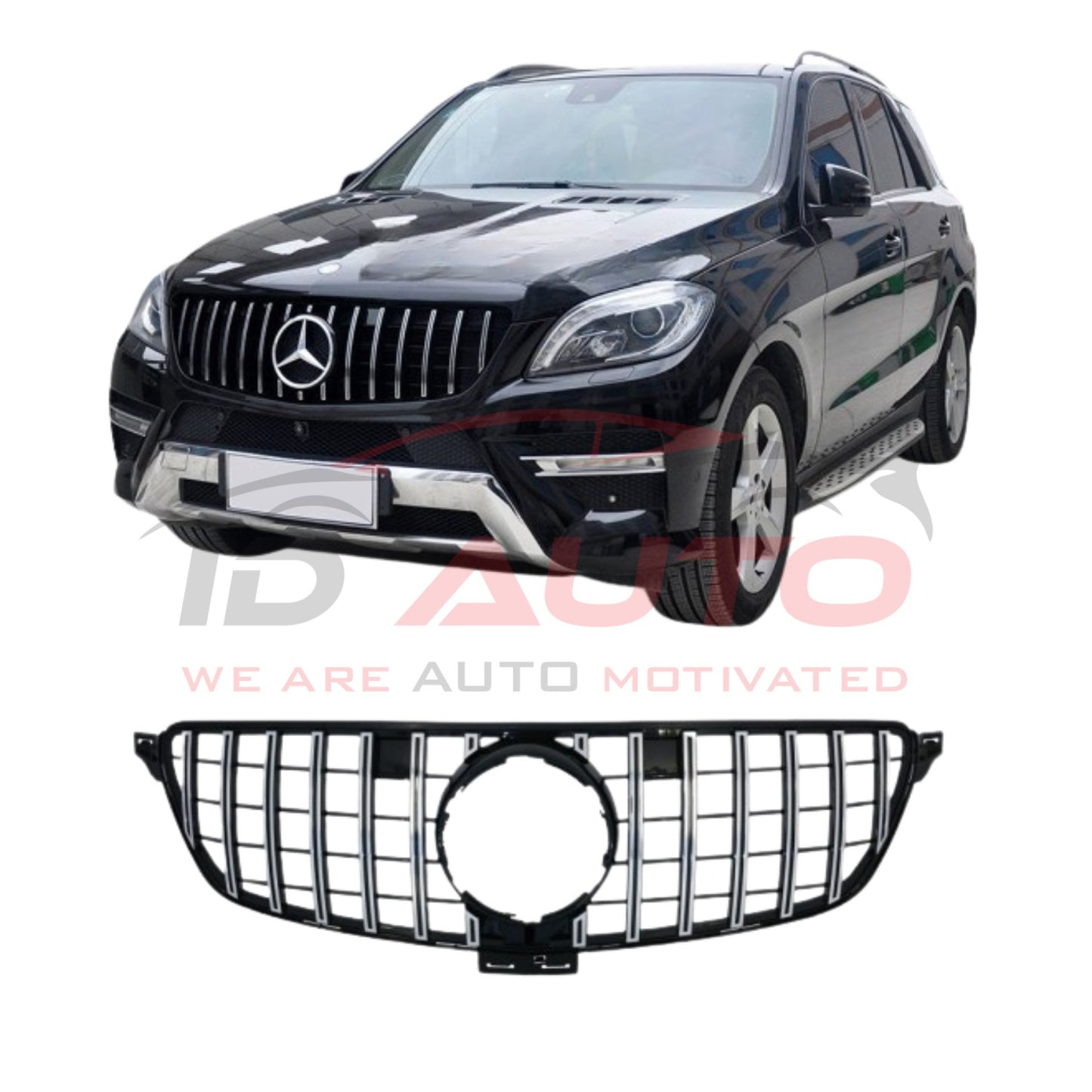 Хромирана предна решетка за Mercedes-Benz M-Класа W166 (2012–2015)