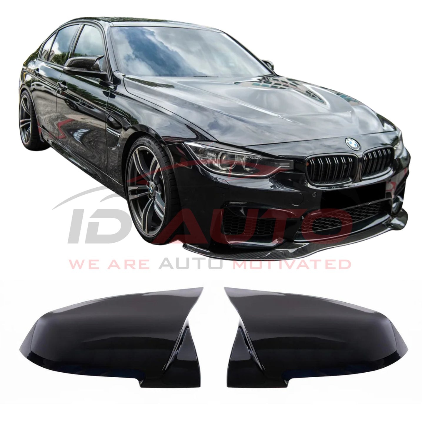 Спортни М капаци за огледала BMW – черен гланц – F30 | F31 | F22, F36 и др