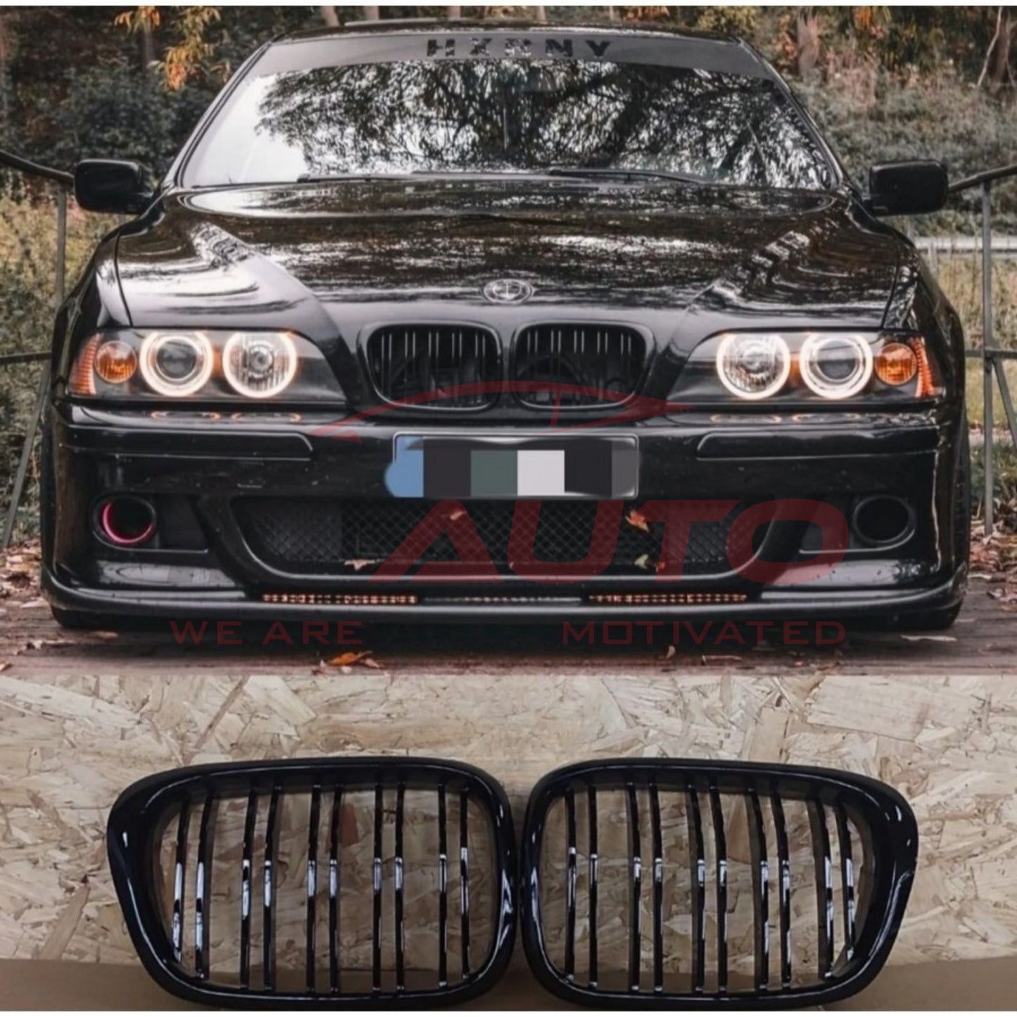 Бъбреци за BMW 5 серия E39 (1995-2004) Двойни Черен Гланц