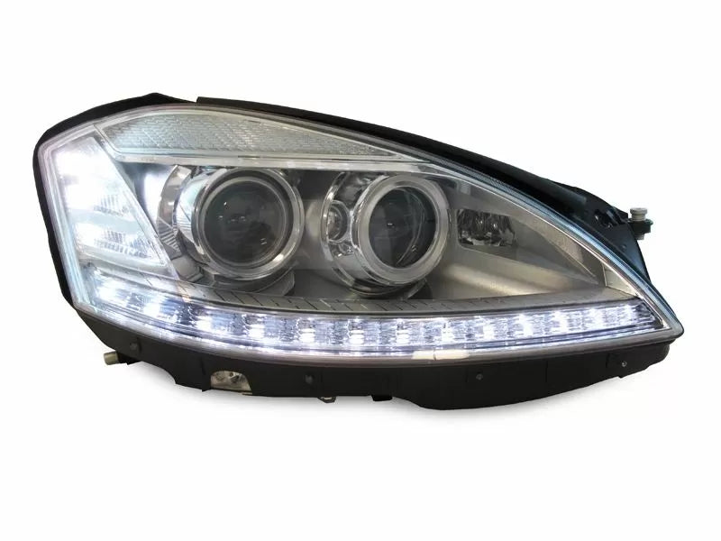 Кристални LED Фарове за Mercedes S-Class W221 (2005-2008) – D1S / H7, AFS