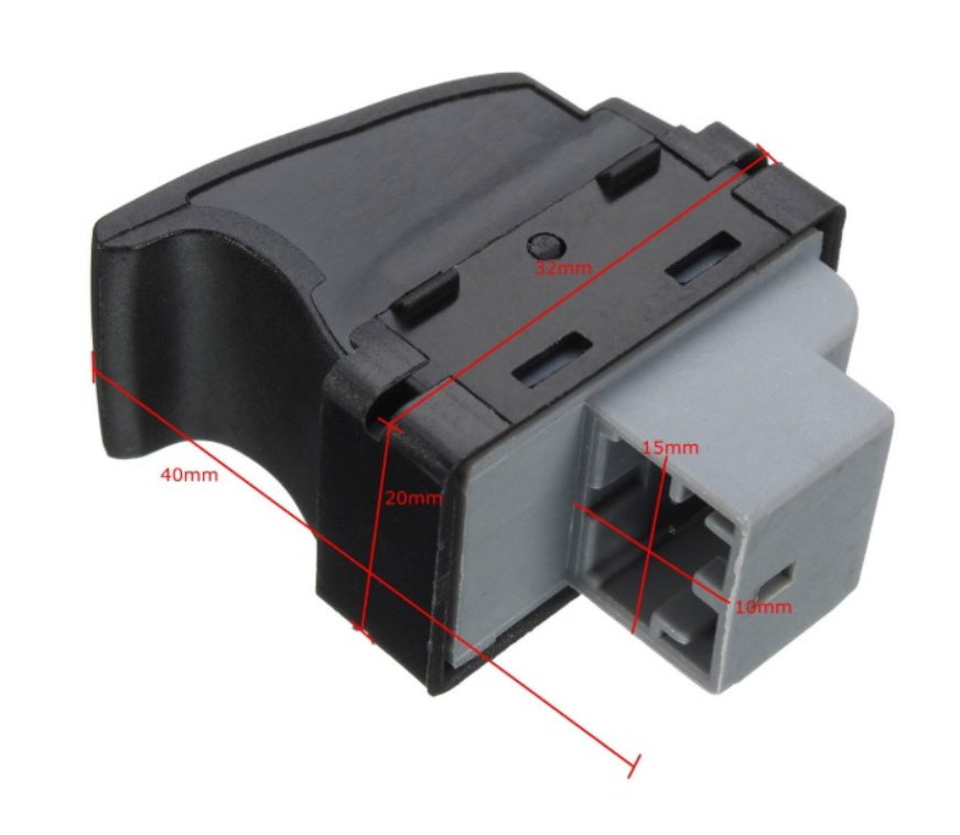 Бутон за Ел. Стъкла (Единичен) за VW Transporter T5 / T6 Multivan – 7E0959855