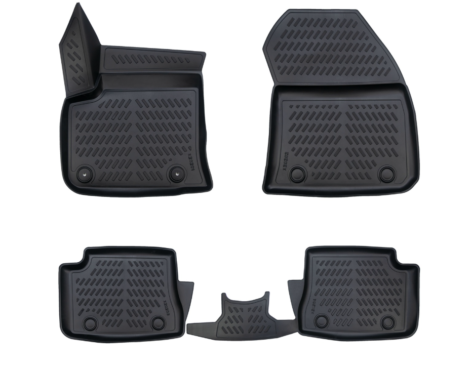 Комплект 4 бр. 3D гумени стелки X-Series от TPE за OPEL CORSA-e, OPEL MOKKA-e, CITROËN ë-C4 и PEUGEOT 208-e (2021+)