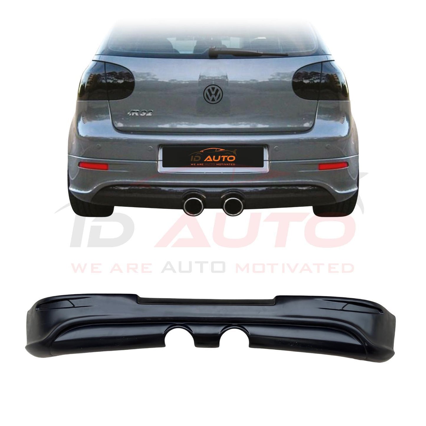 Дифузьор задна броня (двоен) - VW Golf-5 2003-2009