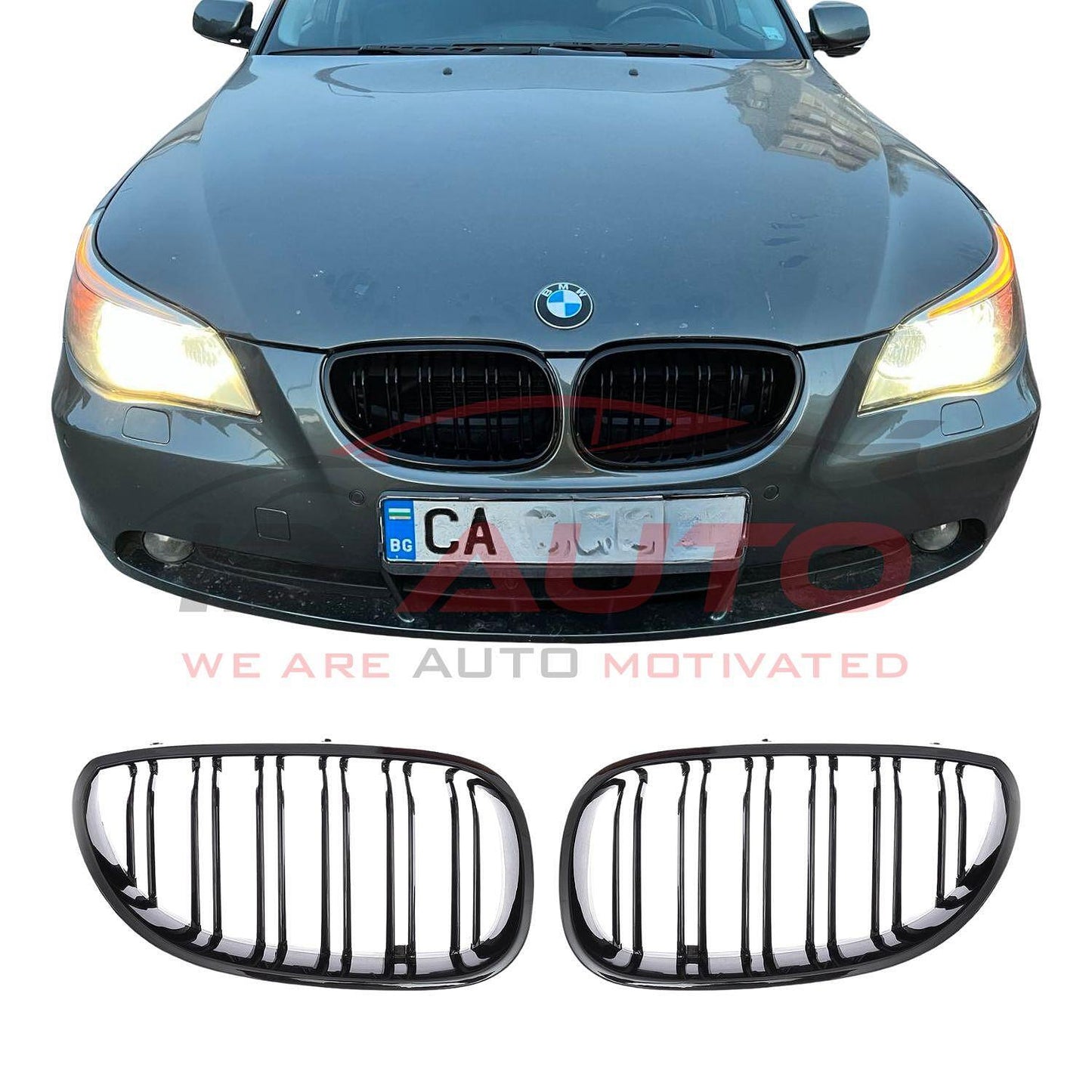 Двойни Бъбреци за BMW E60 / E61 (2003-2010) Черен гланц