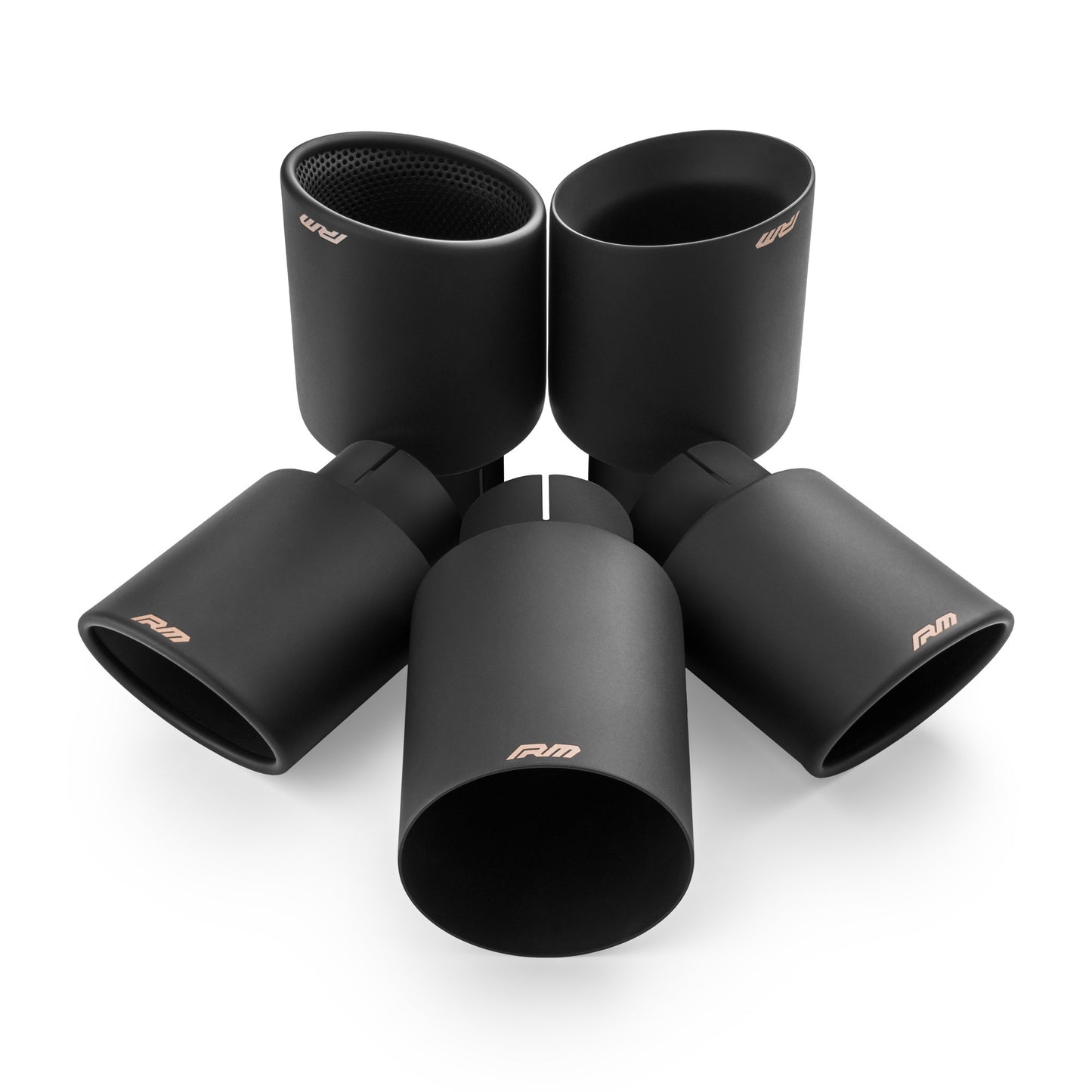 Накрайник за ауспух кос срез с перфориран дифузьор, черно покритие PROM.KSZC89DP