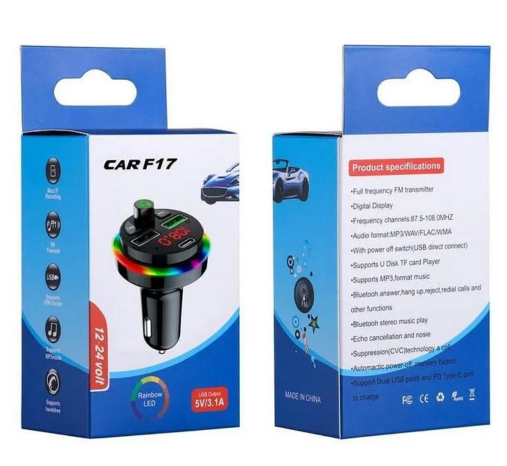 FM Трансмитер LED Bluetooth 12-24V