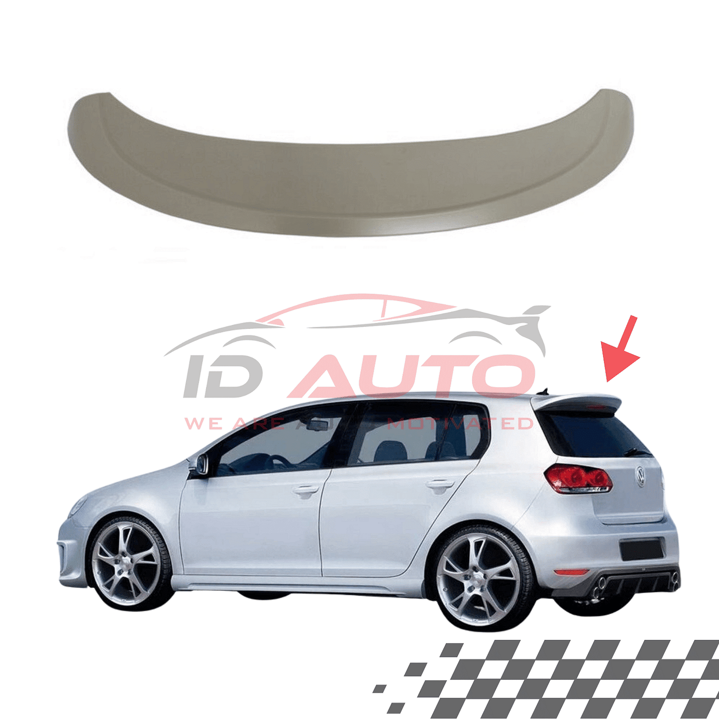 Спойлер багажник за Vw Golf 6 - на грунд Performance