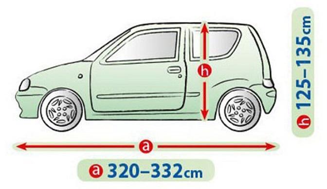 Покривало Kegel Mobile S2 хечбек - 320-332см (сиво)