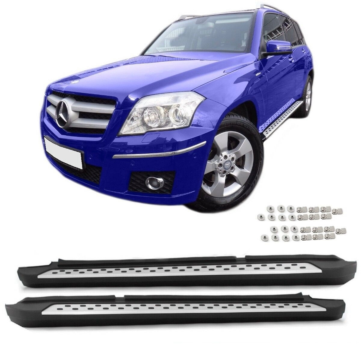 Странични степенки за Mercedes-Benz GLK X204 (2008–2015) – Алуминиеви прагове