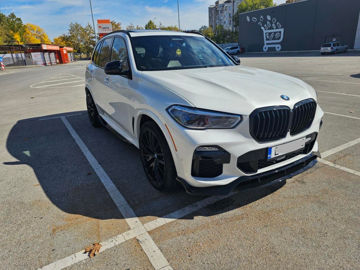 Преден лип спойлер за BMW X5 G05 (2019-2023) M Sport – черен гланц