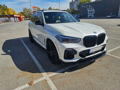 Преден лип спойлер за BMW X5 G05 (2019-2023) M Sport – черен гланц