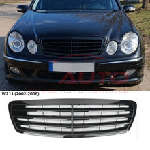 Черна решетка за Mercedes E-Class W211 (2002-2006) Преди Фейслифт – Gloss Black