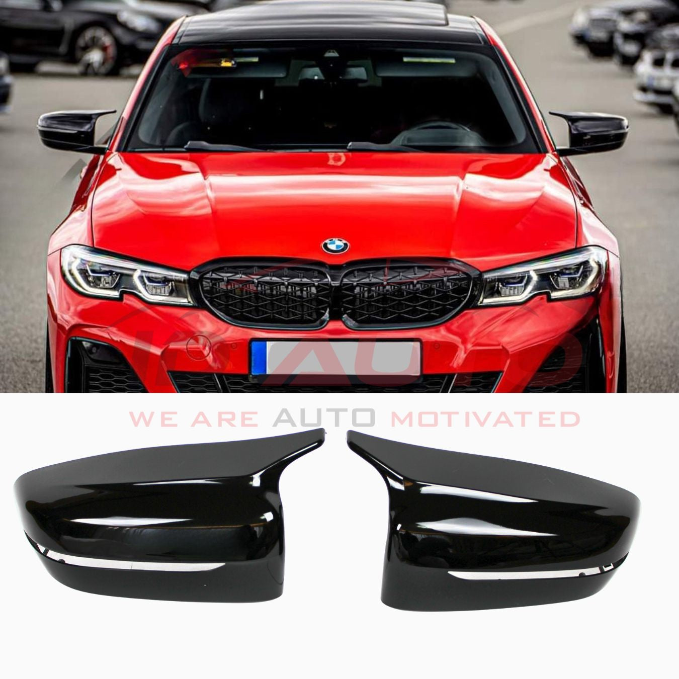 M-Style Батман капаци за огледала BMW G20 / G21 – Черен гланц, OEM пасване