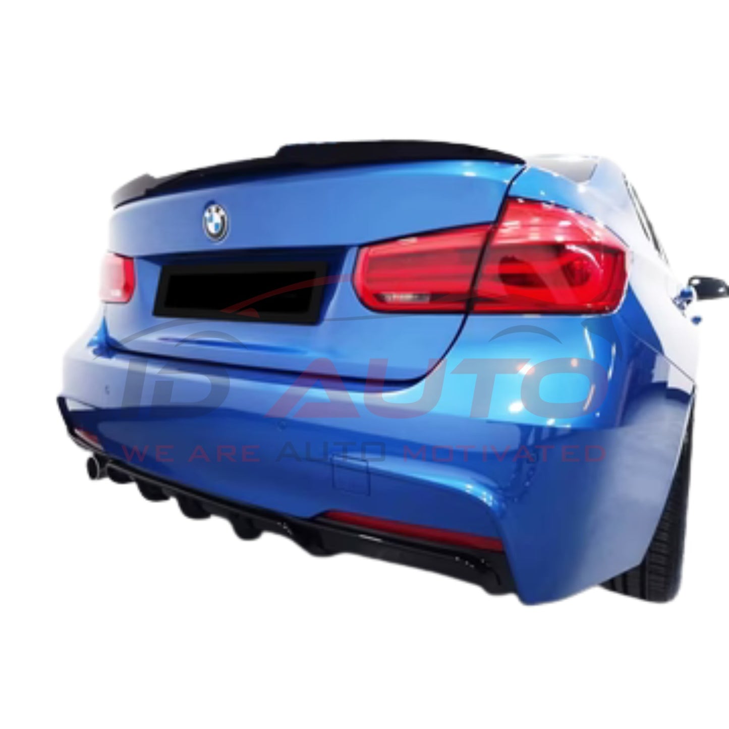 Заден дифузьор – BMW 3 Series F30 (2011–2019), за M-Tech броня, черен гланц