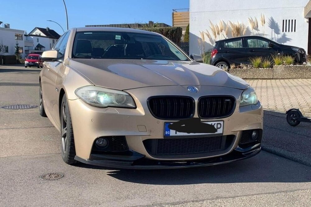 Преден Лип Спойлер за BMW F10 M-Tech (2010-2017) Черен Гланц
