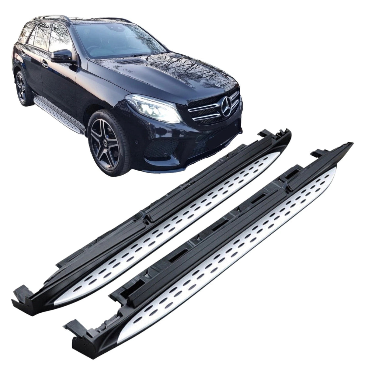 Странични степенки за Mercedes-Benz GLE SUV W166 (2015–2018) – Алуминиеви прагове