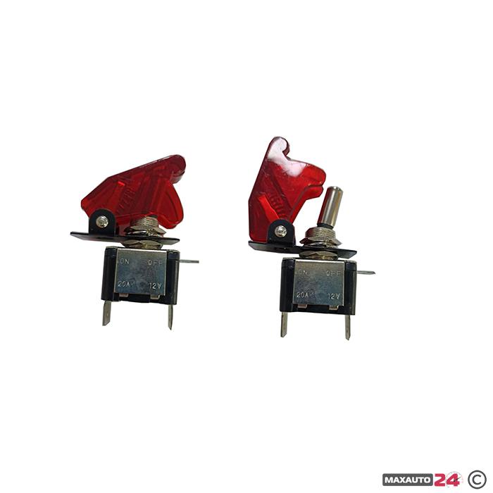 Копче електрическо червено с диод - 1702