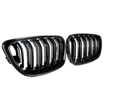 Двойни Бъбреци за BMW F22 F23 F24 F27 2012г.-2018г. Черен Гланц Лак