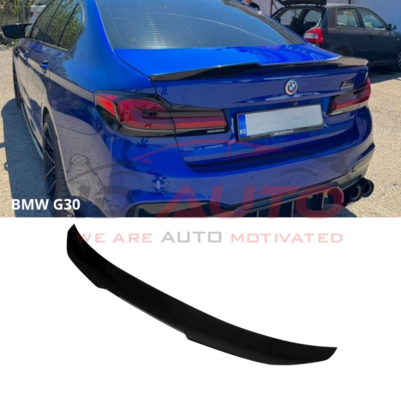 Спойлер за багажник за BMW 5 Series G30 (2017–2023) – PSM Style, черен гланц